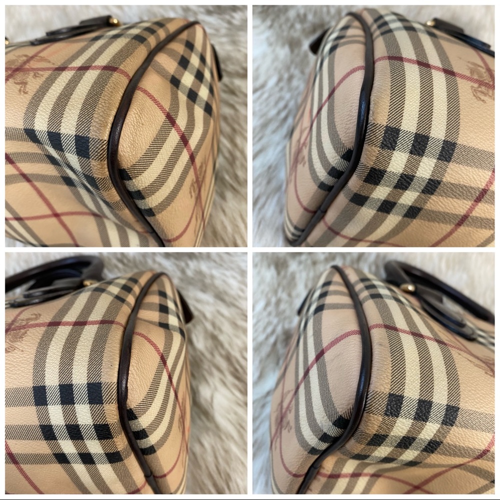 Burberry Bowling Bag Haycheck Chester Boston Satchel - Picture 6 of 17